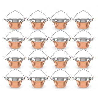 Nerezové mini kotlíky s medeným povrchom 12x